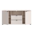 Ganymede TV Unit - 2 Door - 2 Drawer - 129.8cm - Sand