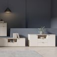 Ganymede TV Unit - 2 Door - 2 Drawer - 129.8cm - Sand