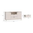 Ganymede TV Unit - 2 Door - 2 Drawer - 129.8cm - Sand