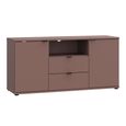 Ganymede TV Unit - 2 Door - 2 Drawer - 129.8cm - Terracotta