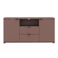 Ganymede TV Unit - 2 Door - 2 Drawer - 129.8cm - Terracotta
