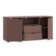 Ganymede TV Unit - 2 Door - 2 Drawer - 129.8cm - Terracotta