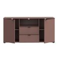 Ganymede TV Unit - 2 Door - 2 Drawer - 129.8cm - Terracotta