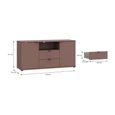 Ganymede TV Unit - 2 Door - 2 Drawer - 129.8cm - Terracotta