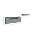 Ganymede TV Unit - 2 Door - 2 Drawer - Wide - 179.5cm - Sage Green