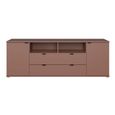 Ganymede TV Unit - 2 Door - 2 Drawer - Wide - 179.5cm - Terracotta