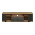 Pontypool TV Unit - 2 Door - 1 Drawer - 199.2cm - Wide - Dark Grey and Light Oak