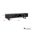 Hunter Black Oak Extra Large TV Unit with Gold Trim