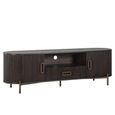 Luxor Brushed Brass Ribbed Extra Large Curved TV Unit
