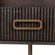 Luxor Brushed Brass Ribbed Extra Large Curved TV Unit