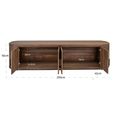 Windsor Curved TV Cabinet - 4 Door - 200cm - Large - Walnut - Wood