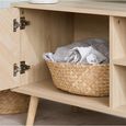 Herringford Oak TV Unit - 1 Door - 100cm - Chevron - Compact