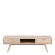 A-Line White Oak 2 Drawer Medium TV Unit