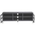 Acier Metal TV Unit - 2 Door - Grey - 150cm