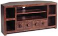 Ajmer Dark Mango Wood 110cm Corner TV Unit
