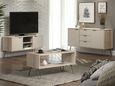 Augusta Driftwood TV Unit with Hairpin Legs