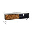 Alvin Chevron Wood Effect TV Unit - 2 Door