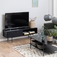 Angus Black Ash TV Unit with 1 Sliding Door