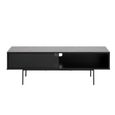 Angus Black Ash TV Unit with 1 Sliding Door