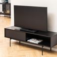 Angus Black Ash TV Unit with 1 Sliding Door