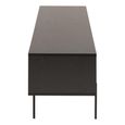 Angus Black Ash TV Unit with 2 Sliding Door