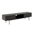 Angus Black Ash TV Unit with 2 Sliding Door