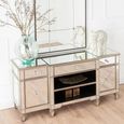 Antoinette Mirrored Champagne Trim TV Unit