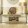 Apollo Storage TV Unit - Champagne Gold Mirrored