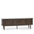 Arya Ribbed Dark Oak TV Unit - 160cm