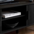 Axel Curved TV Unit - 140cm - Black Fluted