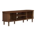 Axel Curved TV Unit - 140cm - Walnut Fluted