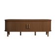 Axel Curved TV Unit - 140cm - Walnut Fluted