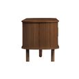 Axel Curved TV Unit - 140cm - Walnut Fluted