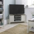 Bergen Grey Washed Oak & Soft Grey Corner Entertainment Unit - 32in