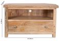 Bombay Solid Mango Wood 100cm Corner TV Unit