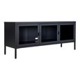 Brisbane TV Unit - 3 Door - Black Metal