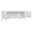 Brisbane TV Unit - 3 Door - White Metal