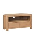 Carly TV Unit - 2 Drawer - Corner - Oak
