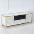 Casablanca Mirrored Gold Trim TV Unit