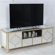 Casablanca Mirrored Gold Trim TV Unit