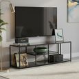 Chicago TV Unit - 140cm - Smoked Glass