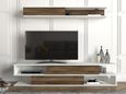 Clearance - Cavalero White and Walnut 2 Door TV Unit