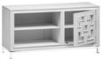 Clearance - Geo White Mirrored TV Unit - 1 Door - Brand New Item