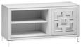 Clearance - Geo White Mirrored TV Unit - 1 Door - Brand New Item