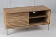 Clearance - Wave Mango Wood TV Unit, Natural Ripple Pattern 100cm Wide, Stand Upto 32in Plasma - 1 Door with 2 Shelf - Brand New Item