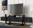 Clearance - Weldona Black Marble Effect TV Unit