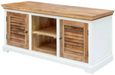 Coastal White and Wood 145cm TV Cabinet