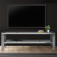 Cohen TV Unit - Clear Glass and Chrome