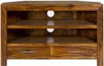 Cuban Sheesham Wood 100cm Corner TV Cabinet