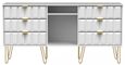 Cube White 150cm TV Unit with Hairpin Legs
